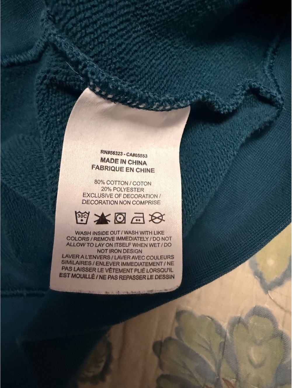 Nike Teal Blue Quarter Zip Pullover Sweatshirt Size S - Picture 9 of 11